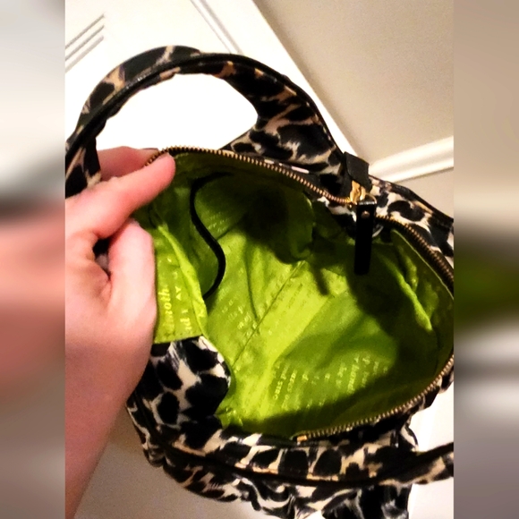 Kate Spade Black and White Nylon Bow Satchel Small 11" X 7" - Picture 9 of 14